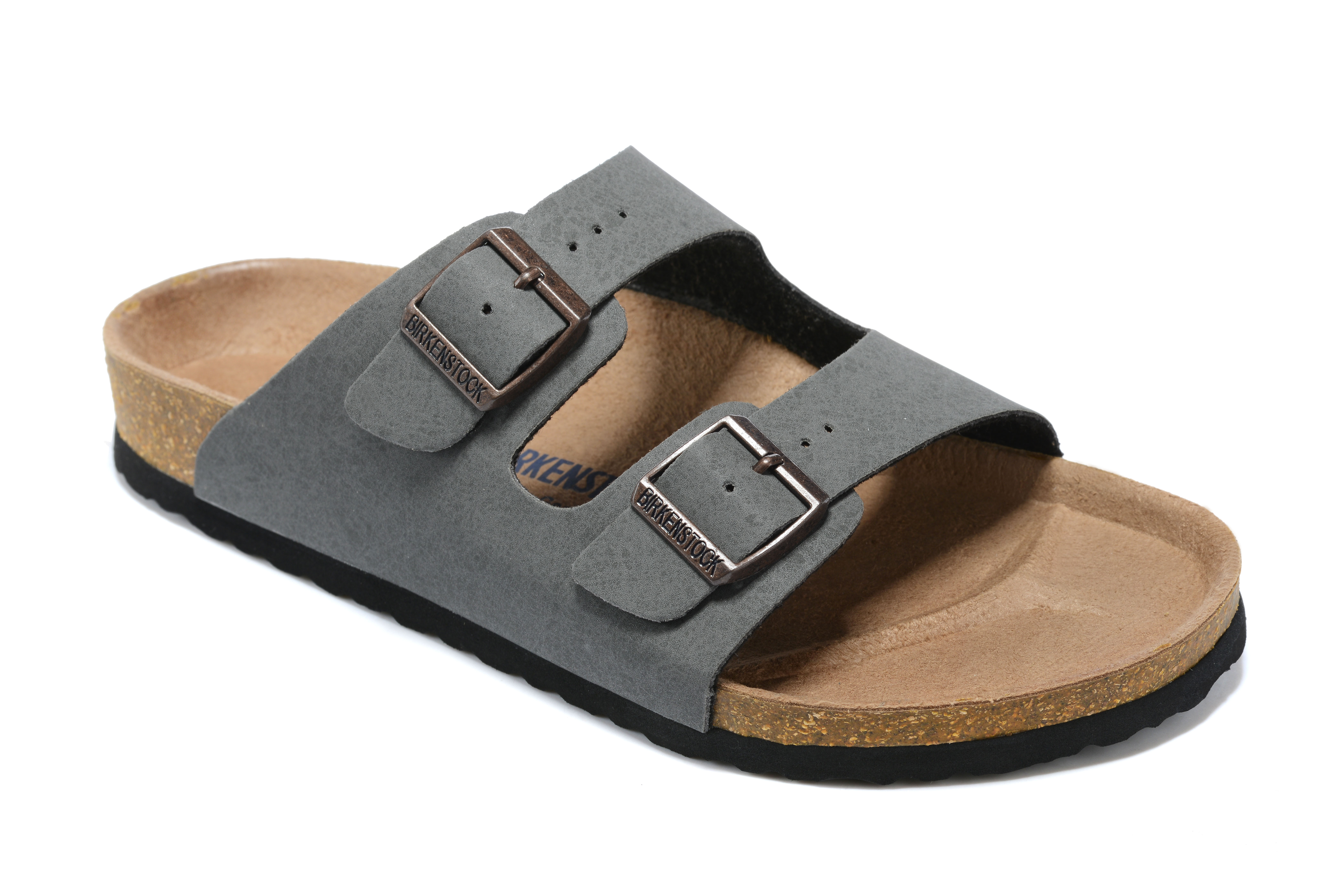 Birkenstock Arizona Leather Grey Sandals - Trendy and Comfortable | Free Shipping